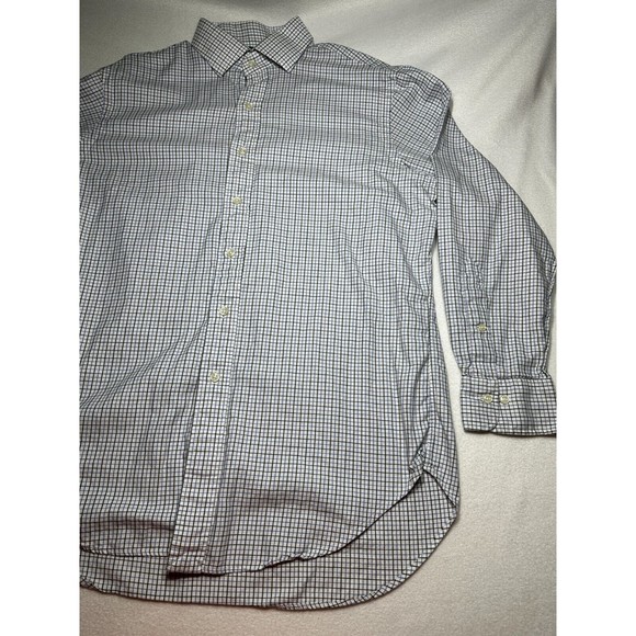 Polo Ralph Lauren Button Up Shirt Mens 16 32/33 Blue Striped Regent Classic Fit - Picture 1 of 14